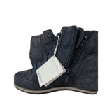 Geox Respira Women's Wedge Ankle Boots Black Suede Side Zip D4454A Size 5