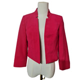 The Collection Debenhams Womens Pink Cropped Blazer Jacket Open Front Smart Size 10