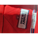 Tommy Jeans Red T-Shirt Big Arch Tommy Jeans Logo Flag Tee Cotton Short Sleeve Men's T-shirt Size S