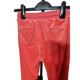 Juicy Couture Velour Tracksuit Set Girls Coral Pink Zip Hoodie & Bottoms Size 9/10