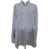 Hawes & Curtis Weekend Collection Mens Blue White Gingham Check Shirt Classic Fit XL