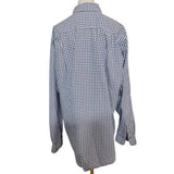 Hawes & Curtis Weekend Collection Mens Blue White Gingham Check Shirt Classic Fit XL