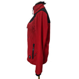 Haglofs Womens Softshell Jacket Red Black Full Zip Outdoor Hiking Coat Size  8