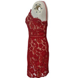 Jario Womens Party Dress Nude Beige Red Size 8
