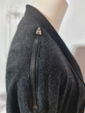 AllSaints Womens Cardigan 100% Merino Wool Black Size Small Jumper Knitwear Size 8