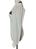Karen Millen Black White Contrast Zip Top Cardigan Jacket Gold Zip Details
Size 8