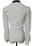 Karen Millen Black White Contrast Zip Top Cardigan Jacket Gold Zip Details
Size 8