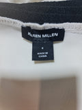 Karen Millen Black White Contrast Zip Top Cardigan Jacket Gold Zip Details
Size 8