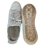 Louis Vuitton Frontrow White Embossed Monogram Leather Sneakers Trainers Shoes Size 4.5