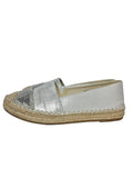 OKELSI Women's Silver Rhinestone Espadrilles - Size UK 5