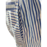 VITA GRACE Blue & White Striped Cotton Shirt Dress Size S