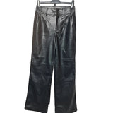 Love & Roses Black Faux Leather Wide Leg Trousers Size 10
