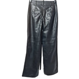 Love & Roses Black Faux Leather Wide Leg Trousers Size 10