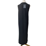 FRED PERRY Womens Black Ribbed Sleeveless Maxi Dress Size 10