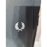 FRED PERRY Womens Black Ribbed Sleeveless Maxi Dress Size 10