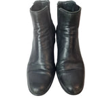 PRADA Linea Rossa Black Leather Chelsea Ankle Boots Size 4