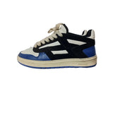 Represent Reptor Low Mens Leather Trainers Sneakers Black White Blue Size 6