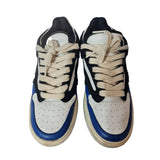 Represent Reptor Low Mens Leather Trainers Sneakers Black White Blue Size 6