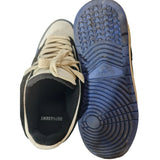 Represent Reptor Low Mens Leather Trainers Sneakers Black White Blue Size 6