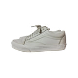 Vans Old Skool Mens Leather Trainers Skate Shoes White Gum Sole Size 7