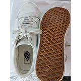 Vans Old Skool Mens Leather Trainers Skate Shoes White Gum Sole Size 7