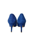 Dune London Blue Suede Pointed High Heel Court Shoes Pumps Size 5
