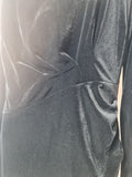 Monsoon Black Velvet Midi Dress Long Sleeve  Party Evening Size 16