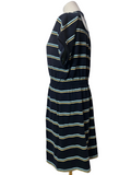Fred Perry Striped T-Shirt Dress Womens Navy Blue Light Blue Yellow
Size 10