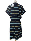 Fred Perry Striped T-Shirt Dress Womens Navy Blue Light Blue Yellow
Size 10