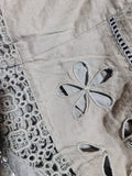 MONSOON Khaki Green Embroidered Tunic Midi Dress Size 14