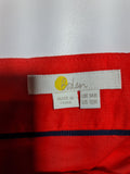 Boden Red Pure Linen A-Line Flare Skirt Summer Casual Knee Length Size 14