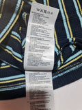 Fred Perry Womens Striped Knit Jumper Top Navy Light Blue Yellow Size 10
