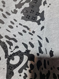 The Kooples Sport Grey Leopard Face Graphic Cropped Short Sleeve Sweatshirt Top Size 8