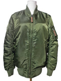 Alpha Industries MA-1 Bomber Jacket Mens Sage Green Military Flight Coat Size S