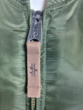 Alpha Industries MA-1 Bomber Jacket Mens Sage Green Military Flight Coat Size S