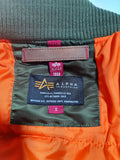 Alpha Industries MA-1 Bomber Jacket Mens Sage Green Military Flight Coat Size S