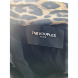 The Kooples Paris Leopard Print Pleated Asymmetric Midi Skirt Size S