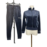 Juicy Couture Girls Navy Blue Velour Tracksuit Age 10-11 Years