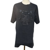 Kenzo Paris Mens Black Embroidered Tiger Logo T-Shirt Size M