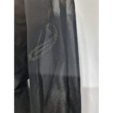 The Kooples Black Sheer Lurex Paisley Chiffon Top Long Sleeve Blouse Size 8