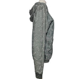 Moschino Underwear Grey All-Over Logo Zip-Up Hoodie Size S