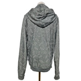 Moschino Underwear Grey All-Over Logo Zip-Up Hoodie Size S