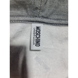 Moschino Underwear Grey All-Over Logo Zip-Up Hoodie Size S