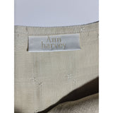 ANN HARVEY Womens Beige Short Sleeve Embroidered Button Front Blouse Top Size 16