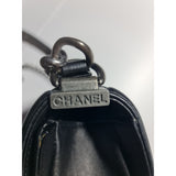Womens Black Chevron Quilted Chain Crossbody Bag