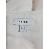 REISS White Tie Front Long Sleeve Crop Blouse Top Size 6
