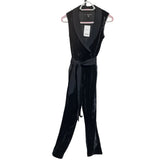 NEXT Black Velvet Tuxedo Jumpsuit Size 6