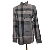 Burberry Brit Check Shirt Women’s  Grey Black Long Sleeve Size XS