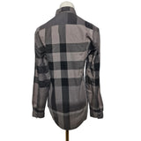 Burberry Brit Check Shirt Women’s  Grey Black Long Sleeve Size XS
