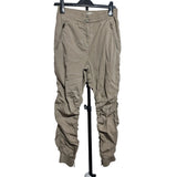 REISS Womens Beige Ruched Elasticated Waist Joggers Trousers Size 8